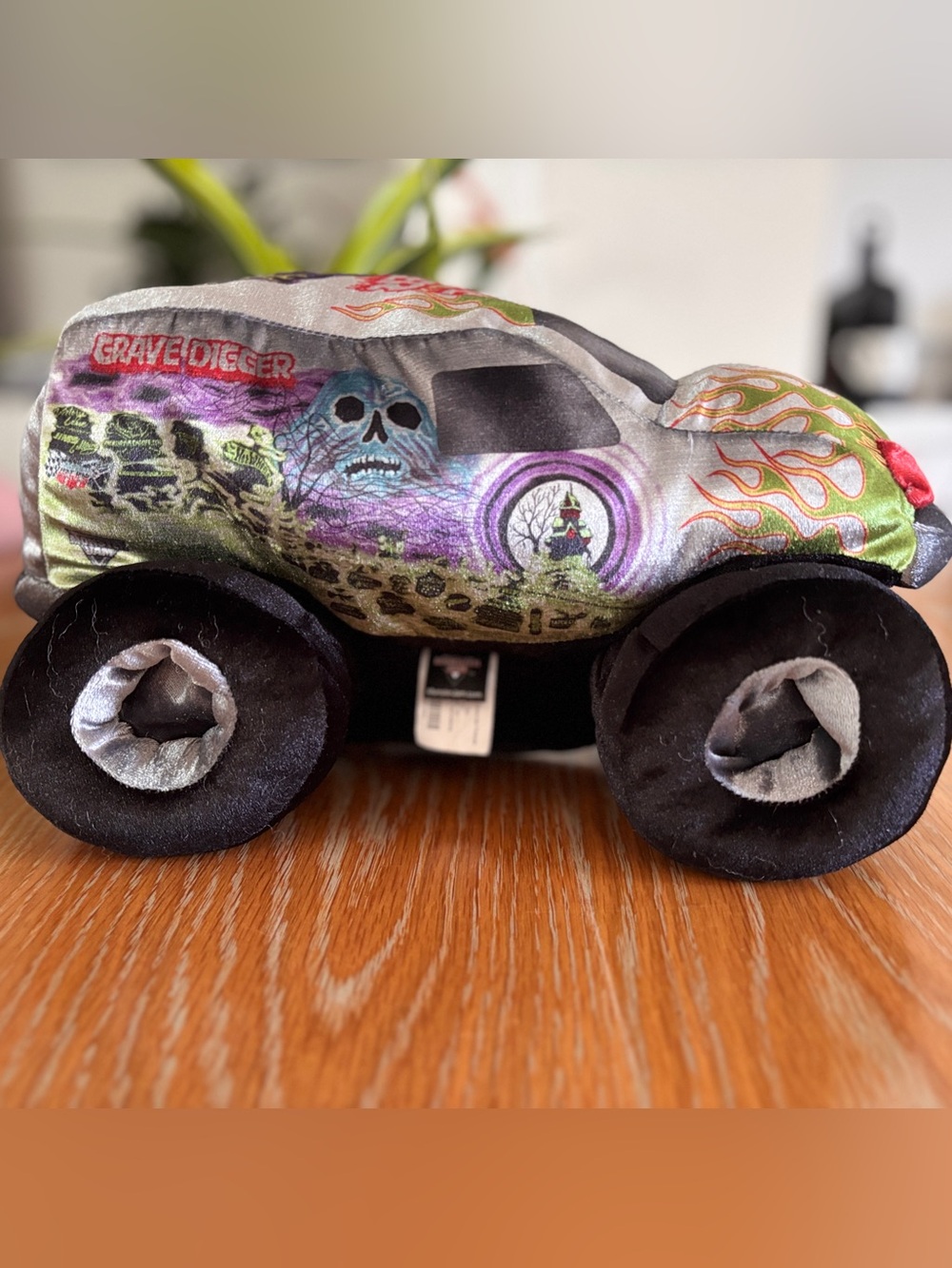 Monster Jam Grave Digger “Bad to the Bone” Plush – Four-Time Champion